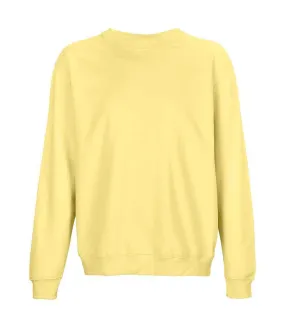 Unisex adult columbia sweatshirt light yellow SOLS