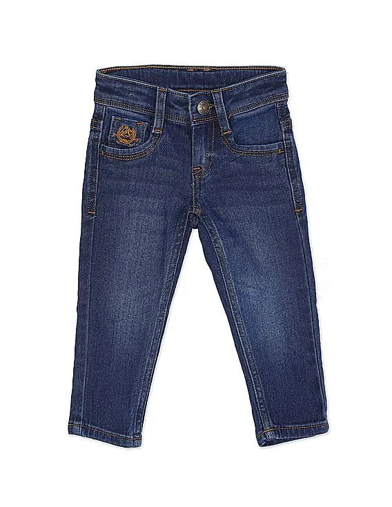 U.S. Polo Assn. Kids Boys Dark Blue Mid Rise Skinny Fit Jeans