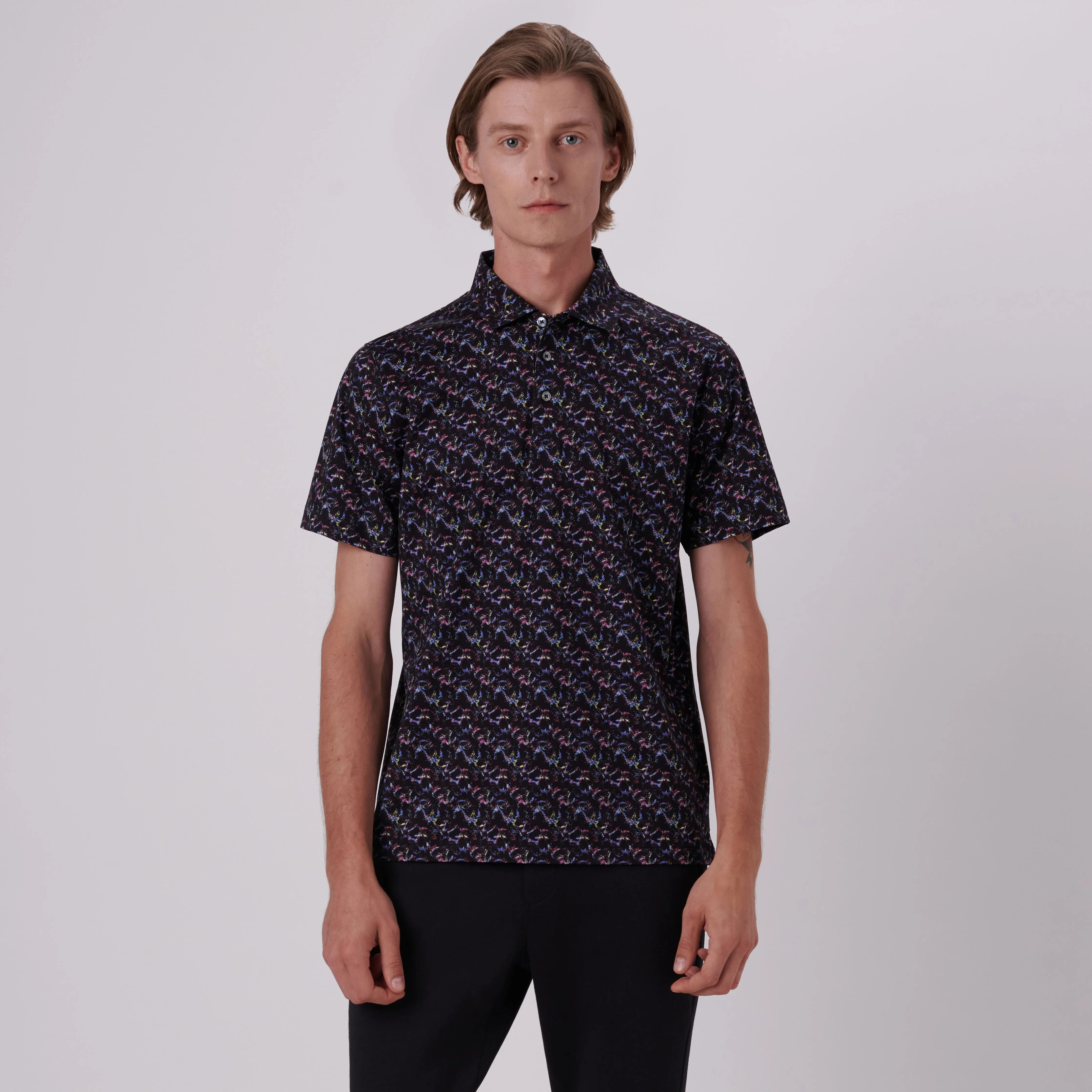 Victor Abstract Print OoohCotton Polo