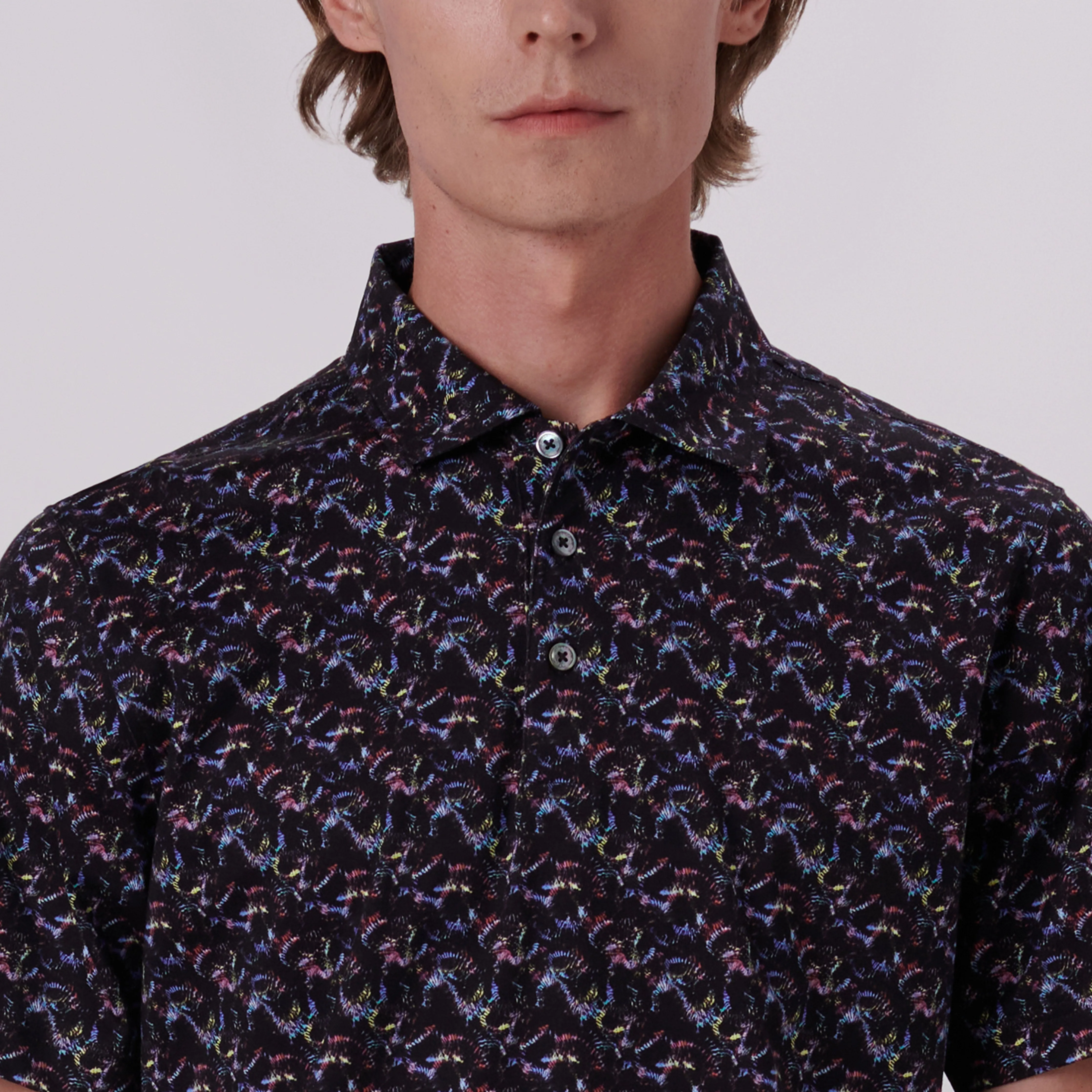 Victor Abstract Print OoohCotton Polo