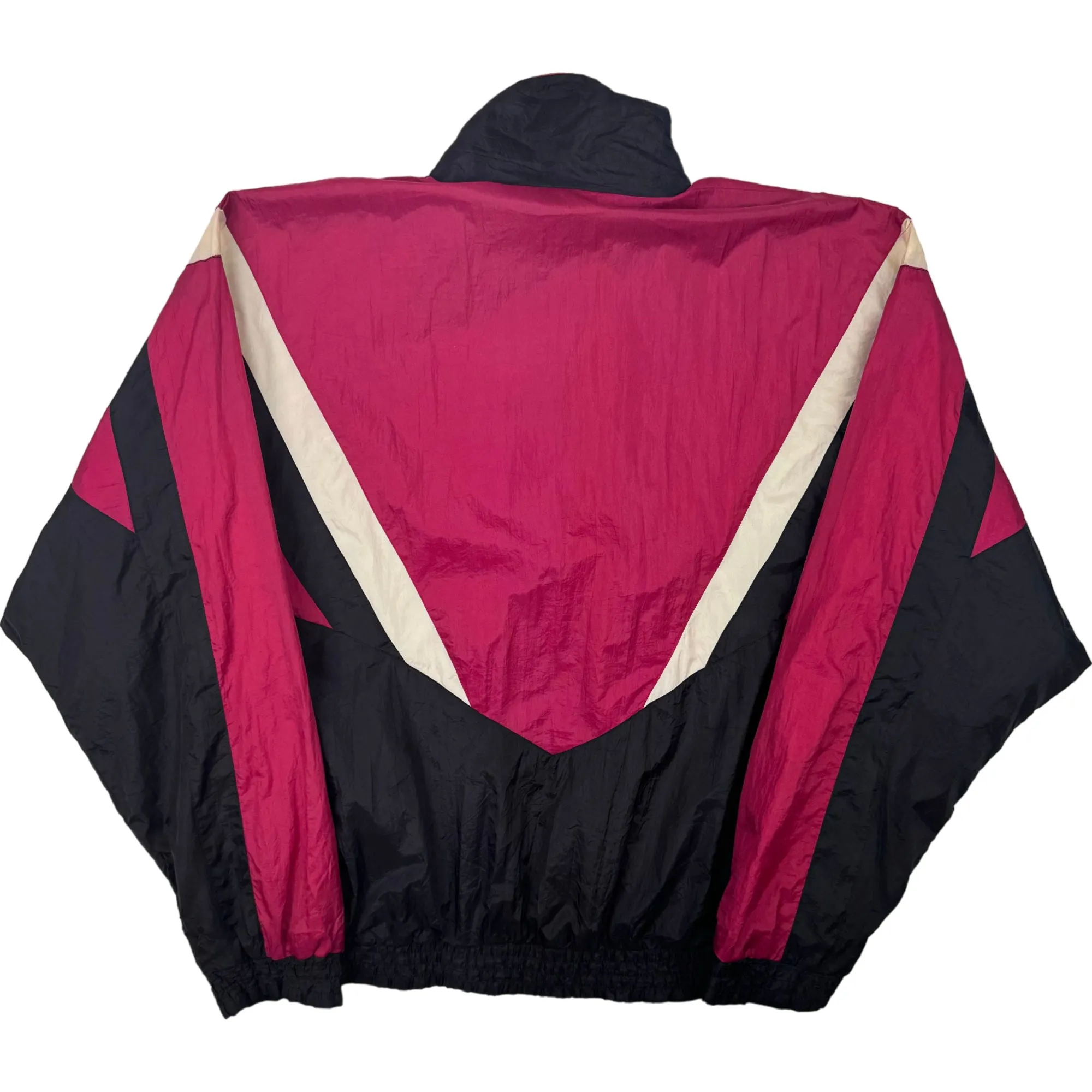 Vintage 90's Spalding Pro Track Jacket Dark Red Black