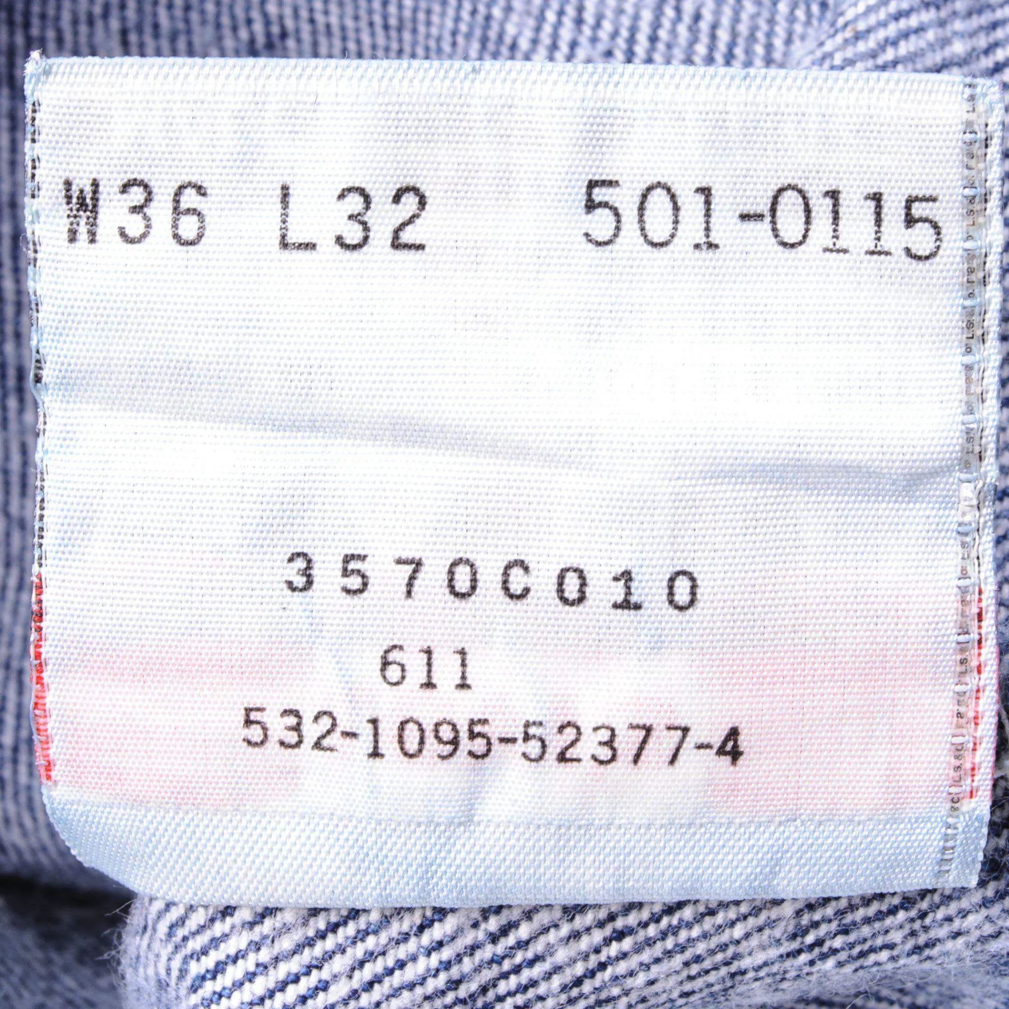 VINTAGE LEVIS 501 JEANS INDIGO 1990'S SIZE W35 L32 MADE IN USA