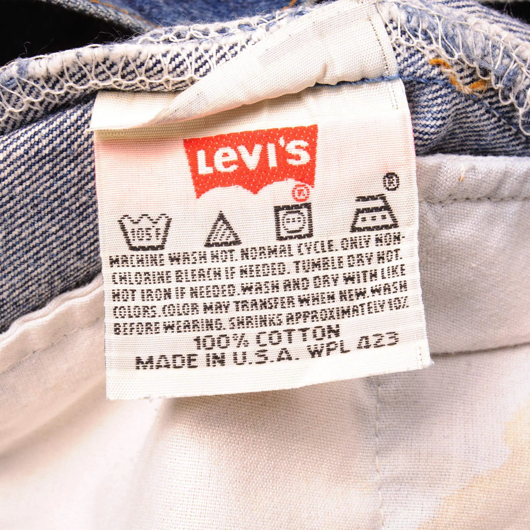 VINTAGE LEVIS 501 JEANS INDIGO 90s SIZE W35 L29 MADE IN USA