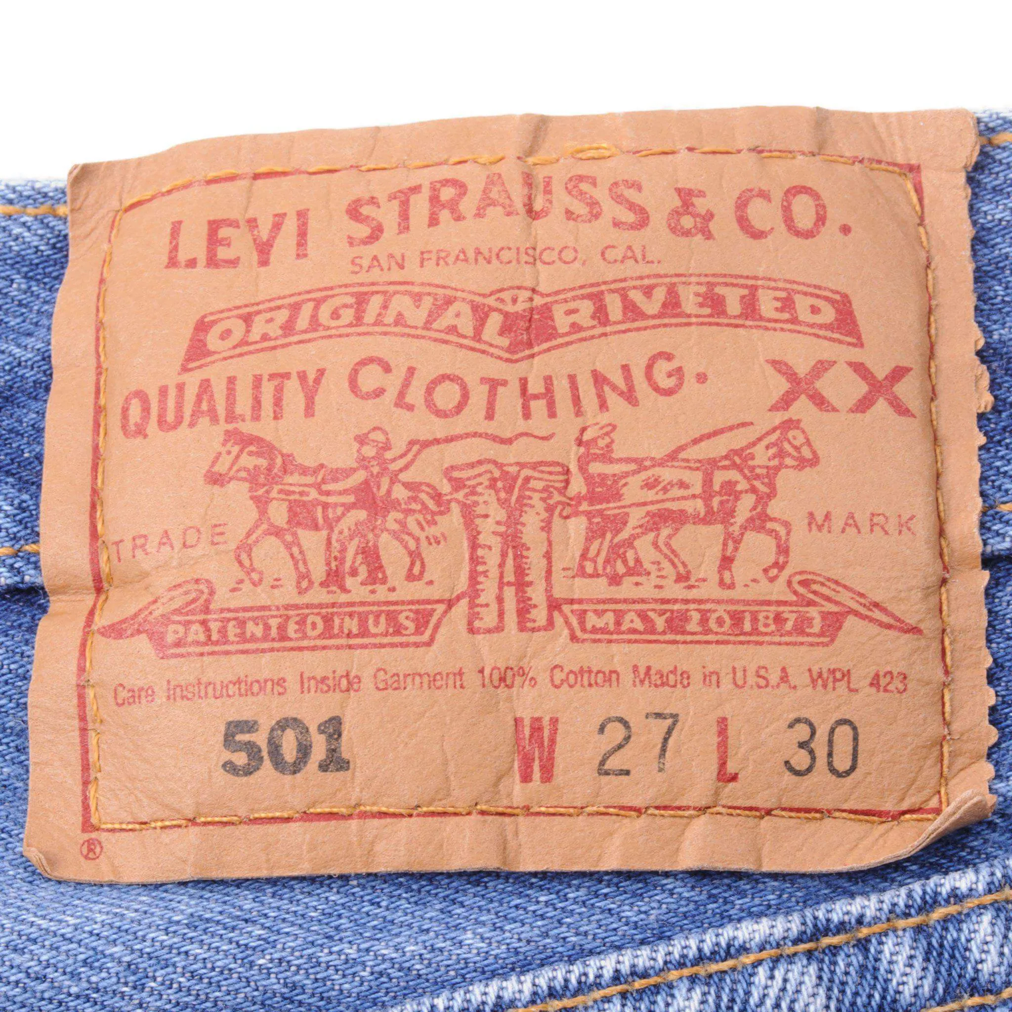 VINTAGE LEVIS 501 JEANS INDIGO 90S WOMAN SIZE W26 L29 MADE IN USA