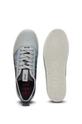 Vulcanised trainers with seasonal print and rubber outsole