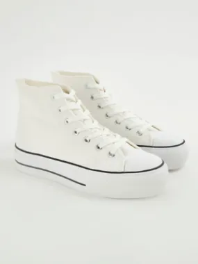 White High Top Trainers | Women | George at ASDA