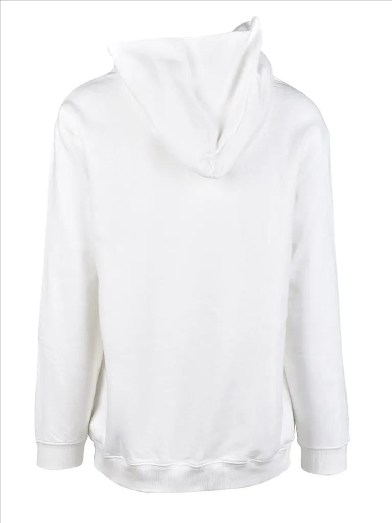 White Printed Hoodie