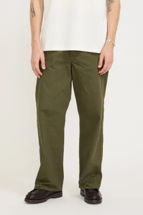 Wide Fit French Work Pants Army Green