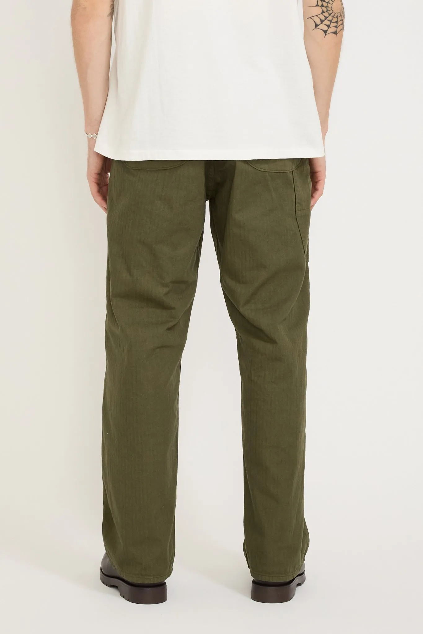 Wide Fit French Work Pants Army Green