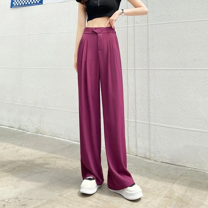 Wide-leg high-waisted pants for all-day comfort