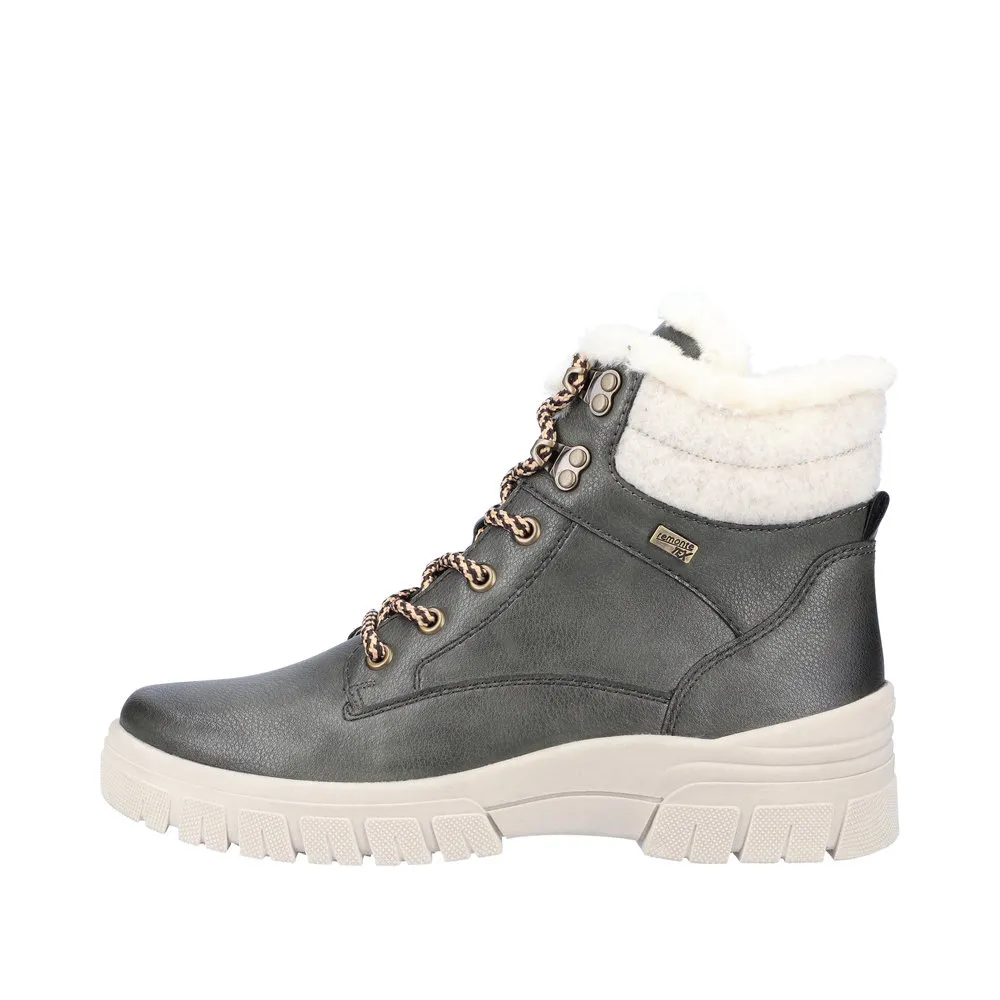 Women’s Remonte D0E71 Waterproof Boot – Leaf/Sand