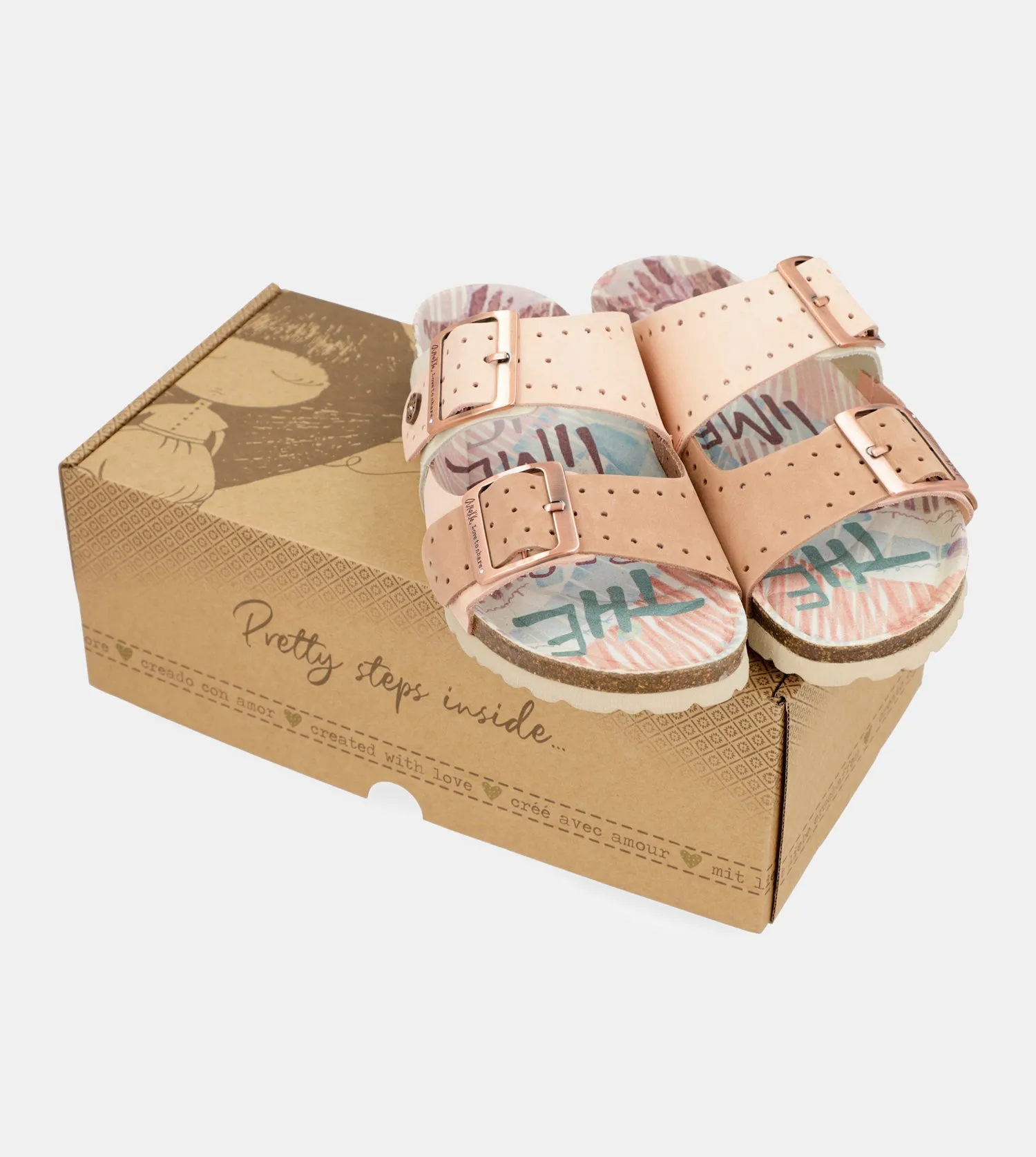 Women's nude bio sandals