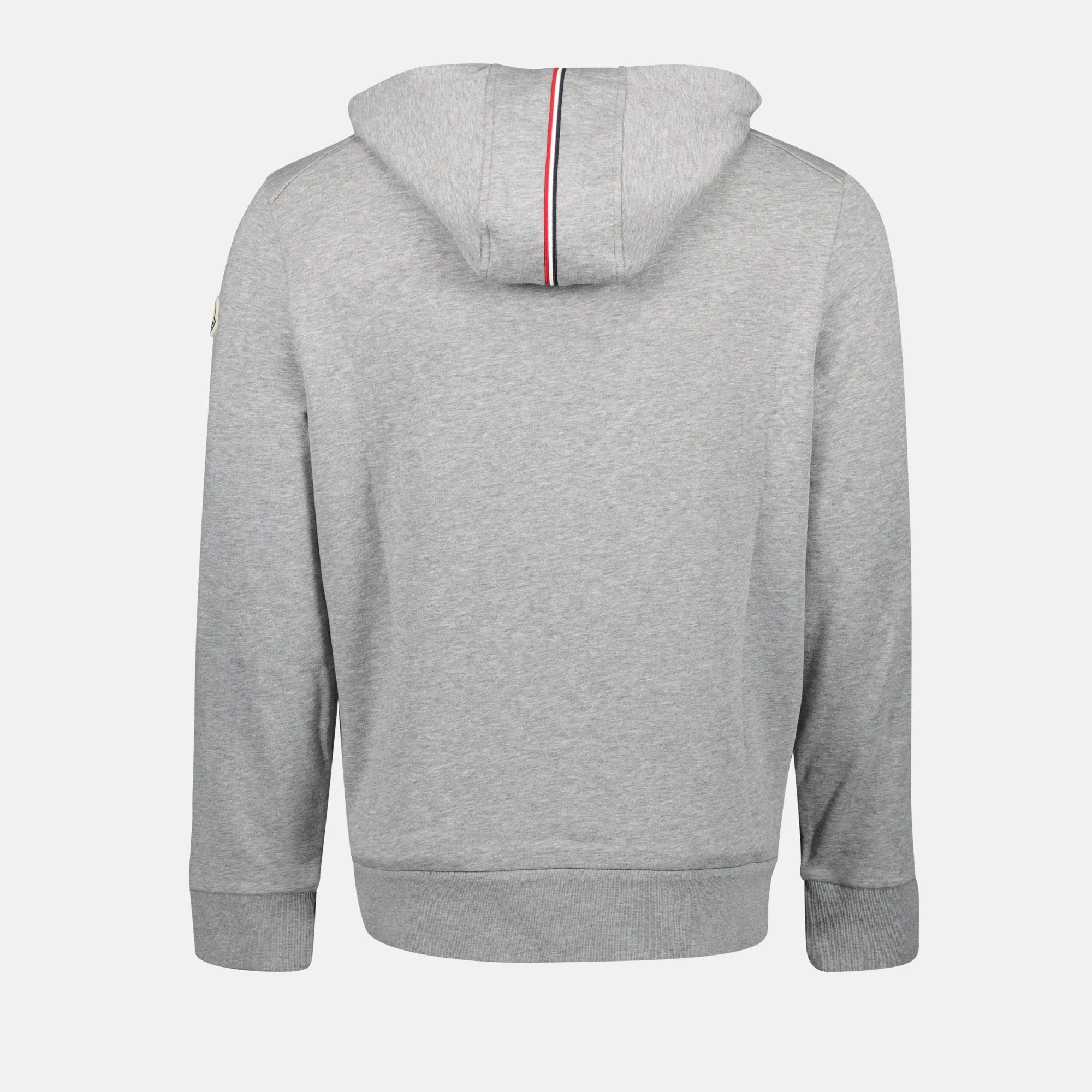 Zip-up Hoodie with Tricolor Detail